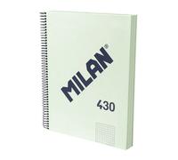 Milan A4 Spiral Notebook With Hard Cover Grid Paper 120 Sheets 5x5 Mm