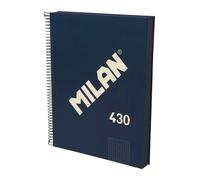 Milan A4 Spiral Notebook With Hard Cover Grid Paper 120 Sheets 5x5 Mm