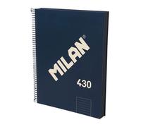 Milan A4 Spiral Notebook With Hard Cover Lined Paper 120 Sheets 7 Mm