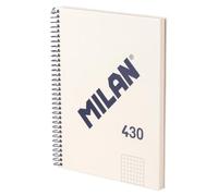 MILAN® A5 Hardcover Notebook 5x5mm Squared 80 Sheets 95gsm Collection 430 Beige