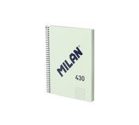MILAN® A5 Hardcover Notebook 5x5mm Squared 80 Sheets 95gsm Collection 430 Green