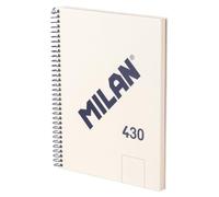 MILAN® A5 Hardcover Spiral Notebook 80 Sheets 95gsm 430 Since 1918 Collection Beige