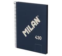 MILAN® A5 Hardcover Spiral Notebook 80 Sheets 95gsm 430 Since 1918 Collection Blue