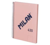 MILAN® A5 Hardcover Spiral Notebook 80 Sheets 95gsm 430 Since 1918 Collection Pink