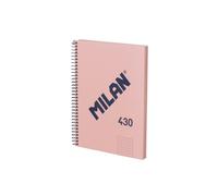 Milan A5 Spiral Notebook With Hard Cover Grid Paper 80 Sheets 5x5 Mm
