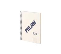 Milan A5 Spiral Notebook With Hard Cover Grid Paper 80 Sheets 5x5 Mm