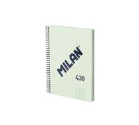 Milan A5 Spiral Notebook With Hard Cover Grid Paper 80 Sheets 5x5 Mm