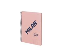 Milan A5 Spiral Notebook With Hard Cover Lined Paper 80 Sheets 7 Mm
