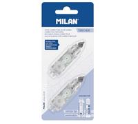 MILAN Blister 2 Refills Cylinder Correction Tape 5 mm x 6 m (Cylindrical and Extension), BWM10467