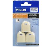 Milan Erasers, Rubber, White, Small