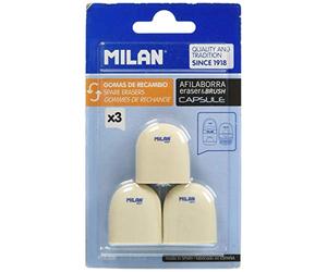 Milan Blister 3 gomas de recambio para afilaborra Capsule