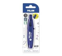 MILAN Blister Correction Tape with Push Button 5mm x 6m Acid Series Blue