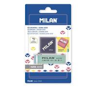 Milan Blister Pack 1 Afila Pencil Sharpener+1 Eraser