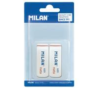 Milan Blister Pack 2 Bevelled Nata® Erasers
