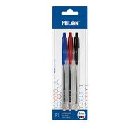 Milan Blister Pack 3 P1 Pens With Transparent Body