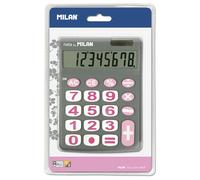 Milan Blister Pack 8 Digit Calculator Large Keys Grey