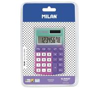 Milan Blister Pack 8 Digit Sunset Pocket Calculator Lilac Pink