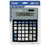 Milan Blister Pack Black 12 Digit Calculator With Check Button