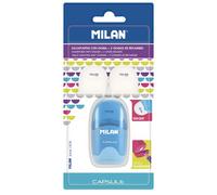 Milan Blister Pack Eraser With Pencil Sharpener Capsule+2 Spare Erasers