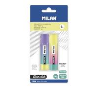 MILAN Blister Pack of 2 Glue Sticks 8 g Sunset, Assorted