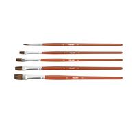 Milan Blister Pack Of 3 Flat Brushes 121 Serie Nº 0-4-6-8 And 12