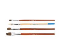 Milan Blister Pack Of 3 Flat Brushes 121 Serie Nº 4-10 And 16+1 Brush 524 Series Nº 8