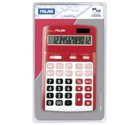Milan Blister Pack Red 12 Digit Calculator