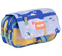 MILAN® Blue Odyssey Special Series 4 Zip Pencil Case with Flap