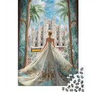 Milan Cathedral 1000 Pieces Wooden Jigsaw Puzzle Adults Fun Decoration Toy Intellectual Game Stress Relief Education Game Relaxation And Intelligence 1000pcs (75x50cm)