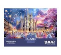 Milan Cathedral DIY Jigsaw Puzzle, Cloud Cathedral Eco-Friendly Paper, Fun & Challenging Family Game, Beautiful Decoration Puzzle, Great Gift Idea 70x50cm/1000pcs