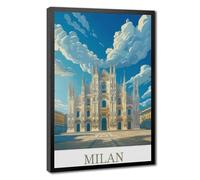 Milan Cathedral Italy Travel Poster 1 Canvas Poster Bedroom Decor Landscape Office Room Decor Gift 24" L X 36" W