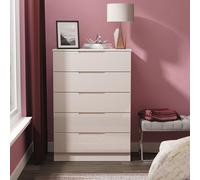 Milan Chest - 5 Drawer - Cashmere Gloss