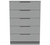 Milan Chest - 5 Drawer - Grey