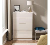 Milan Chest - Deep - 4 Drawer - Cashmere Gloss