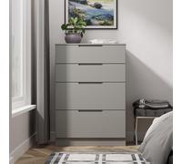 Milan Chest - Deep - 4 Drawer - Grey