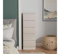 Milan Chest - Narrow - 5 Drawer - Cashmere Gloss