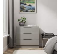 Milan Chest of Drawers Grey 3 Drawers 74cm
