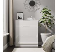 Milan Chest of Drawers White 3 Drawers 39cm