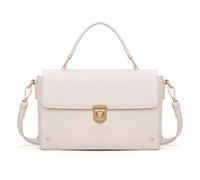 Milan Chiva Small Crossbody Purse for Women Elegant Top Handle Designer Square Bags, Z-pearl Beige