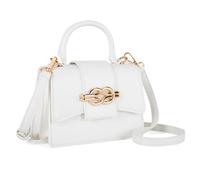 Milan Chiva Small Top Handle Purses for Women Mini Satchel Crossbody Bag Elegant Square Bag, Bow-pearl Beige