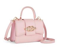 Milan Chiva Small Top Handle Purses for Women Mini Satchel Crossbody Bag Elegant Square Bag, Bow-pink