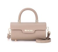 Milan Chiva Top Handle Bag for Women Mini Barrel Crossbody Handbag with Adjustable Strap Elegant Small Purses, Camel, S