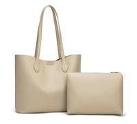 Milan Chiva Tote Bags for Women with Pouch, Light Taupe, L