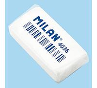 MILAN CNM4036 Eraser Box of 36 Erasers for Erasing Pencils Graphite White
