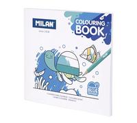 MILAN Colouring book 'Blue Odyssey' - 21 x 21 cm - 1 unit - Blue - 140 g - 20 designs of marine fauna - Sustainable paper - Recommended from 4 years