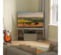 Milan Corner Corner TV Unit Grey 5 Shelves 1 Drawer 110cm