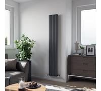 Milan Designer Aluminium Radiator Agadon Dark Grey 1800mm x 565mm