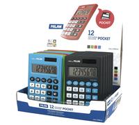 Milan Display Box 12 Calculators 8 Digit Pocket