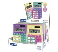 Milan Display Box 12 Calculators 8 Digit Sunset Pocket