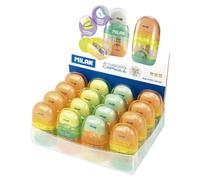 Milan Display Box 16 Capsule Eraser With Pencil Sharpener New Look Series